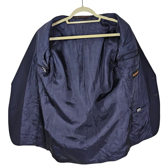 VTG Yves Saint Laurent Mens Navy Blazer Jacket Sz 40R Wool Mohair Quiet Luxury - Picture 10 of 15